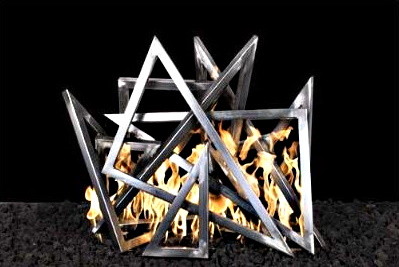 Steel Triangle Fire Pit Ornament