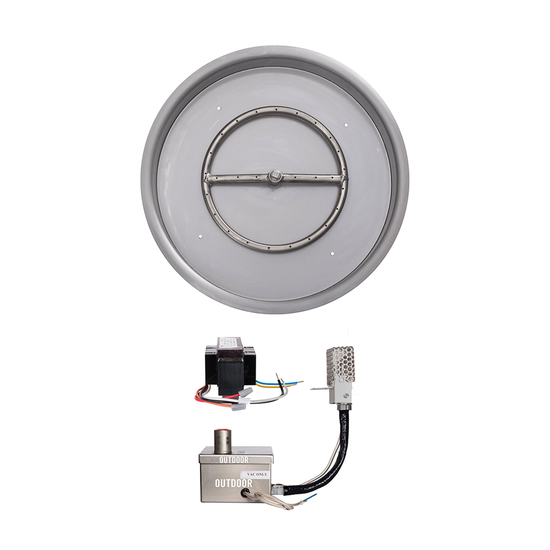 Outdoor Plus 13" Electronic Ignition Round Drop in Pan