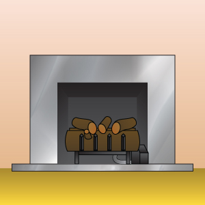 Reduced Depth Gas Logs Vented Log Set, Shallow Gas Log Fireplace