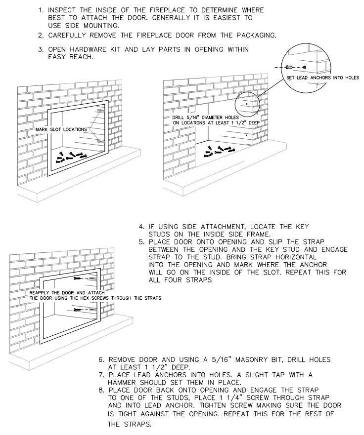 How To Install Fireplace Door