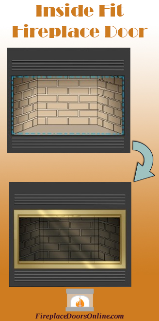 Masonry Fireplace Doors For, Inside Fit Masonry Fireplace Doors