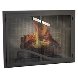 modern fireplace door