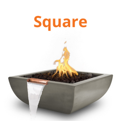 square fire and water bowl