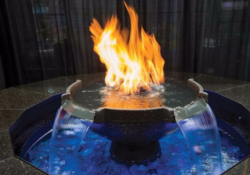 fire and water fountain 