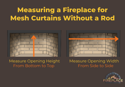 how to measure a fireplace for mesh curtains without a curtain rod installed