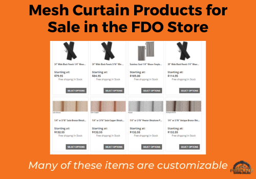 shopping for standard mesh curtains in the FDO store 