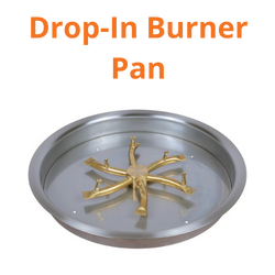 Drop in fire pit burner pan