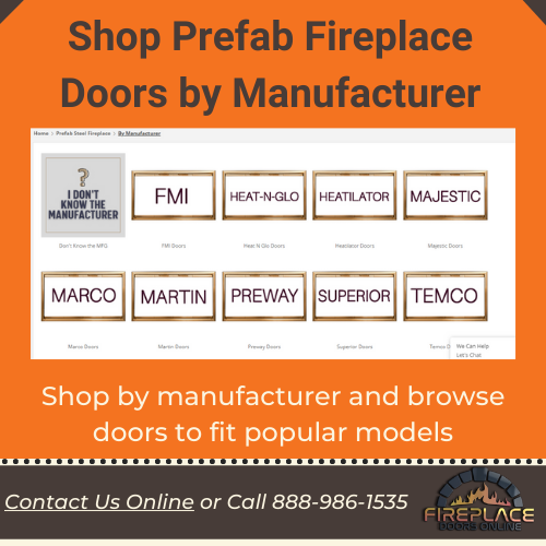 shop prefab fireplace doors by manufacturer