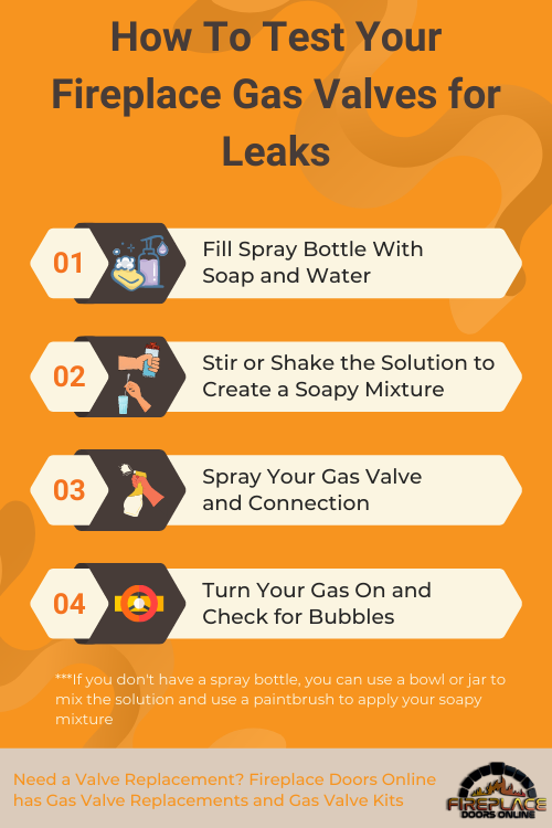 how to test your fireplace gas valve for leaks