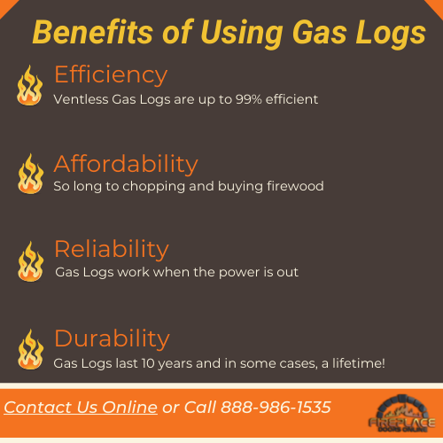 benefits of using gas logs infogrpaphic