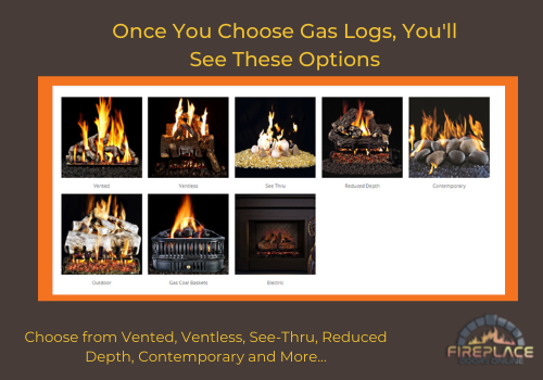 choosing gas log sets from the FDO store