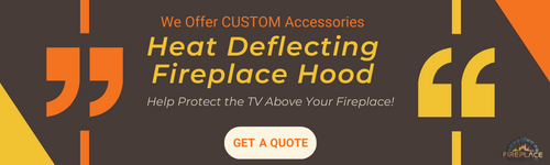Fireplace heat shield for TV
