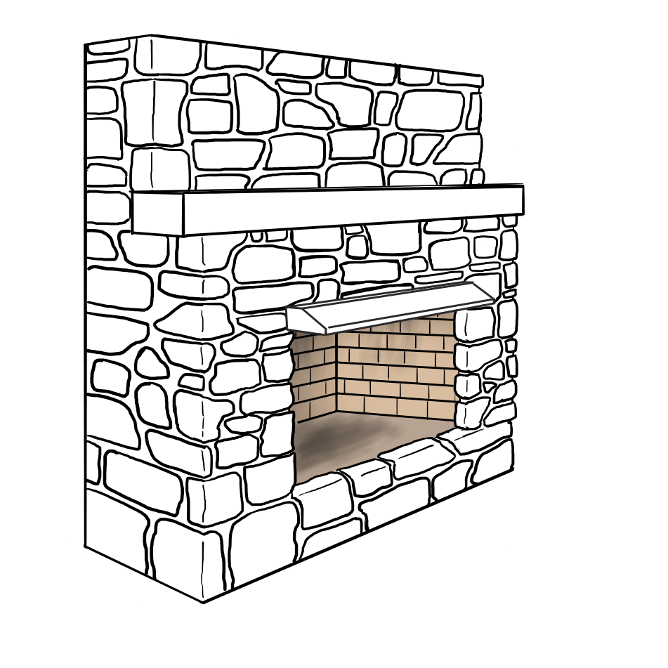 Projection Above Fireplace Opening Illustration