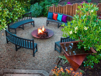 A Fire In An Outdoor Pit, Best Patio Fire Table Setup