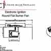 Electronic Ignition Round Flat Burner Pan Spec Sheet