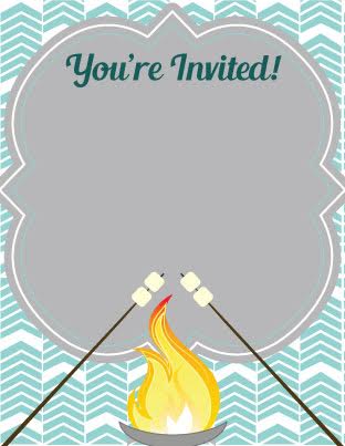 Free Bonfire Party Invitation Template!