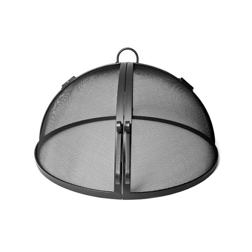 Round Hinged Carbon Steel Fire Pit Screen