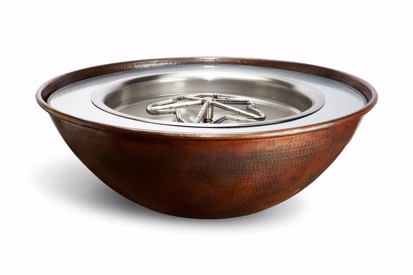 Round Tempe Copper Fire Bowl 31, Round Fire Pit Bowl Insert