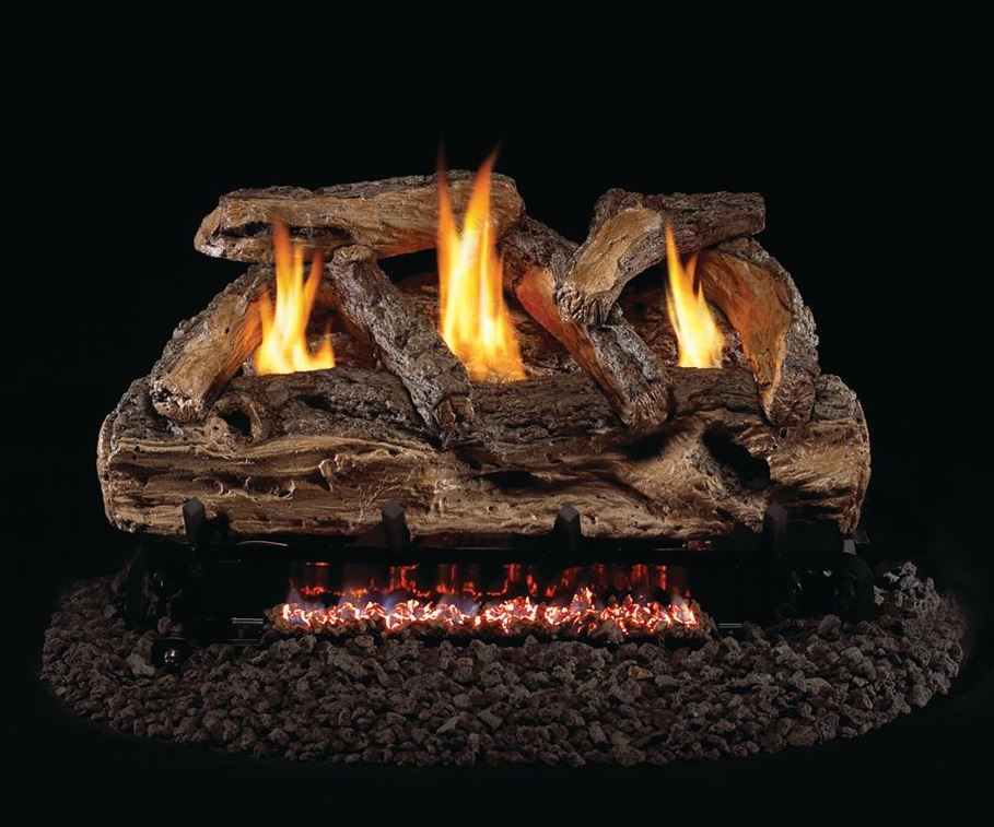 Rock Wool Log Glow Fireplace Glowing Effect Lava Rock Natural Gas Propane 6  Oz
