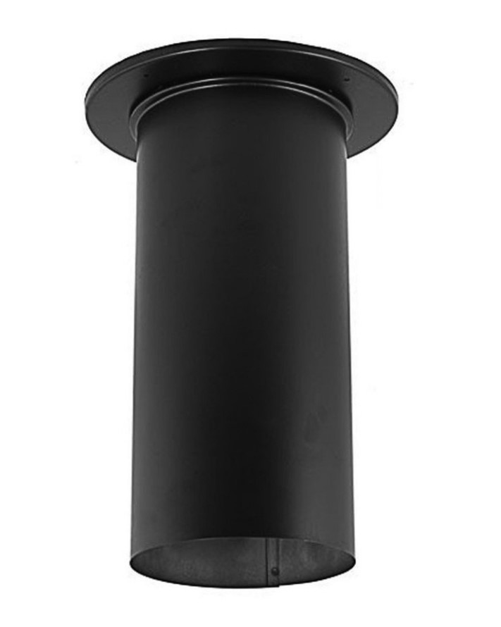 DuraVent DuraBlack Telescoping Adjustable Finishing Stove Pipe, 6 Inch 