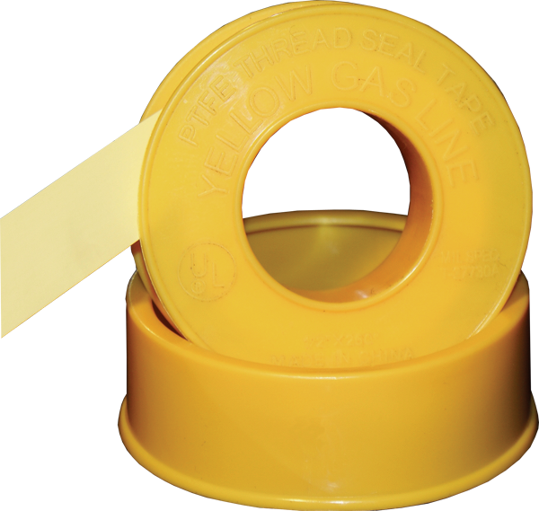 Yellow Gas Line Teflon Tape
