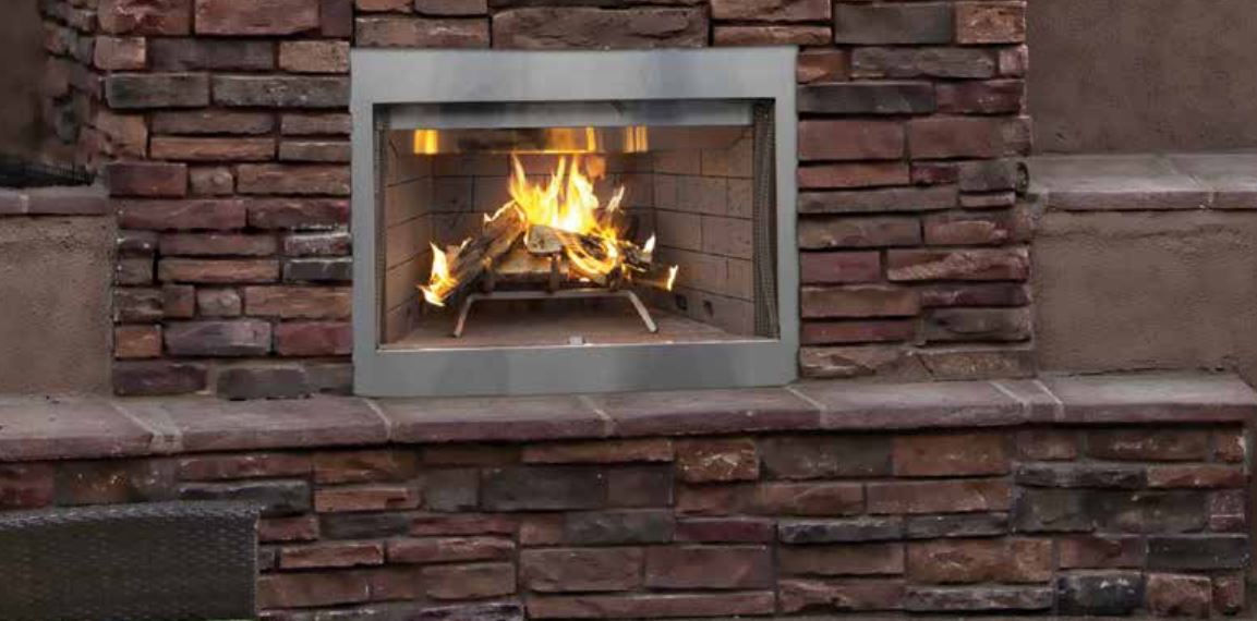 Superior 42 Wood-Burning Louvered Fireplace - White Stacked Refractory  Panels - WCT2042WSI
