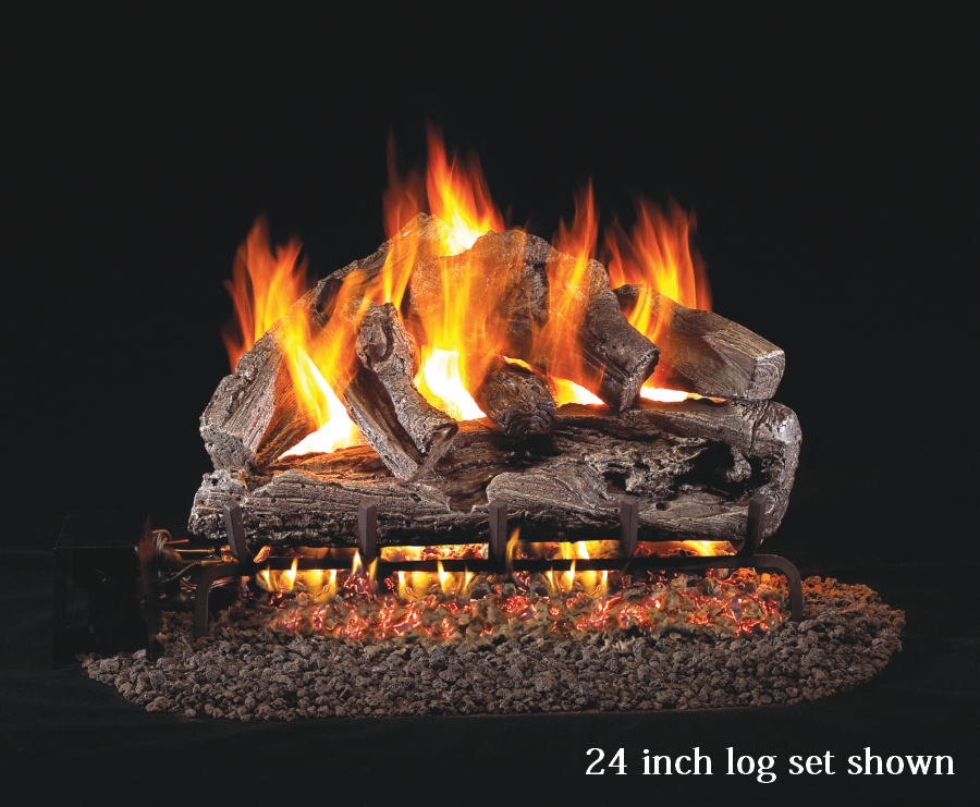 Amazon Com Peterson Real Fyre 36 Inch Split Oak Designer Plus Gas Log Set With Vented Natural Gas G45 Burner Match Light Home Kitchen