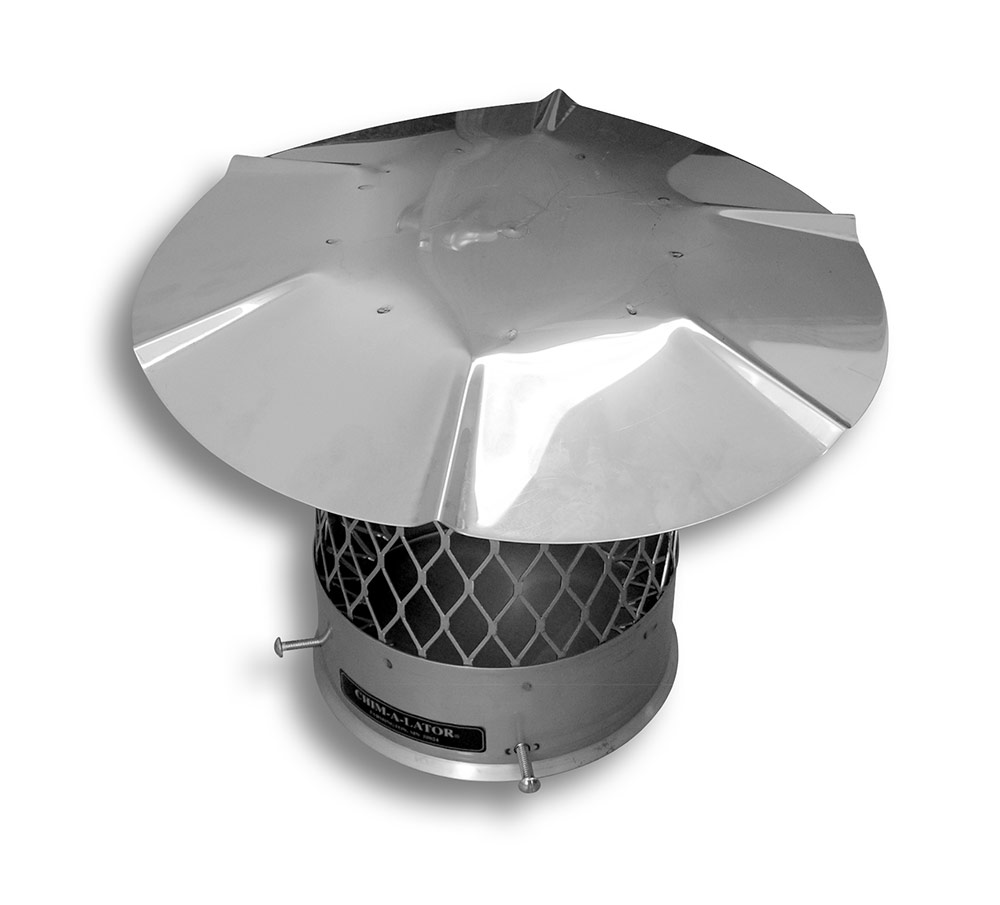 .Fixed Vertical Chimney Cap 3" in Corrosion Resistant Stainless Steel Twist 