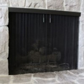 fireplace mesh curtains for safety