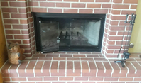 Satin Black FMI Fireplace Full Fold Trackless BiFold Door with Clear Tempered Glass