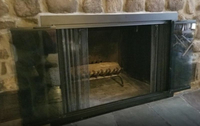 Piccolo Fixed Size Custom Masonry Fireplace Door With Mesh