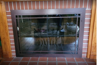 Colridge Fixed Size Custom Masonry Fireplace Door Close Up