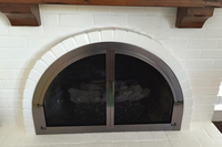 Cascade Arched Masonry Fireplace Door