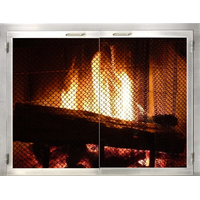 Stainless Steel Indoor Outdoor Zero Clearance Fireplace Door