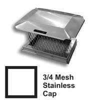 3/4 Inch Mesh Square Stainless Steel Chimney Caps
