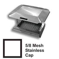 5/8" Mesh Square Stainless Steel Chimney Caps