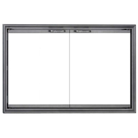 Inside Fit Shadow Zero Clearance Outdoor Fireplace Door In Silver Finish