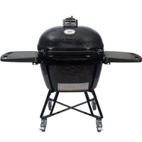 Primo All-In-One Oval XL 400 Ceramic Kamado Grill With Cradle & Side Shelves