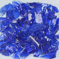 Dark Blue Terrazzo Glass