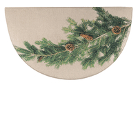 Goods of the Woods Hearthside Pine Half Round Hearth Rug