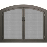 Grande Arched Mesh Masonry Fireplace Door Cascade in Oil Rubbed Bronze