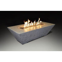 Olympus Rectangular Fire Table In White Finish
