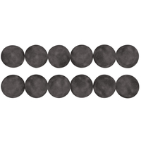 2 Inch Diameter Dark Gray Cannon Balls - 12 Pieces