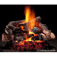 Hargrove 24 Inch Rustic Timbers Vented See Thru Log Set With Optional Burner & Valve
