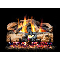 RealFyre Charred Evergreen Split Oak Vented Gas Log Set With G52 Burner