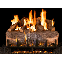 RealFyre Mountain Crest Oak Vented Gas Log Set With G52 Burner
