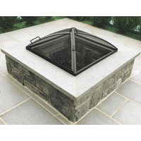 Any Size Low Profile Square Hinged Fire Pit Screen Carbon Steel
