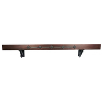 Steel Mantel Shelf with OPTIONAL Diamond Bar & Metropolitan Corbels