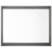 Aurora Fireplace Glass Door For FMI Fireplaces In Natural Iron Finish