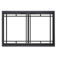Stiletto Zero Clearance Fireplace Door Inside Fit With Mission Window Pane